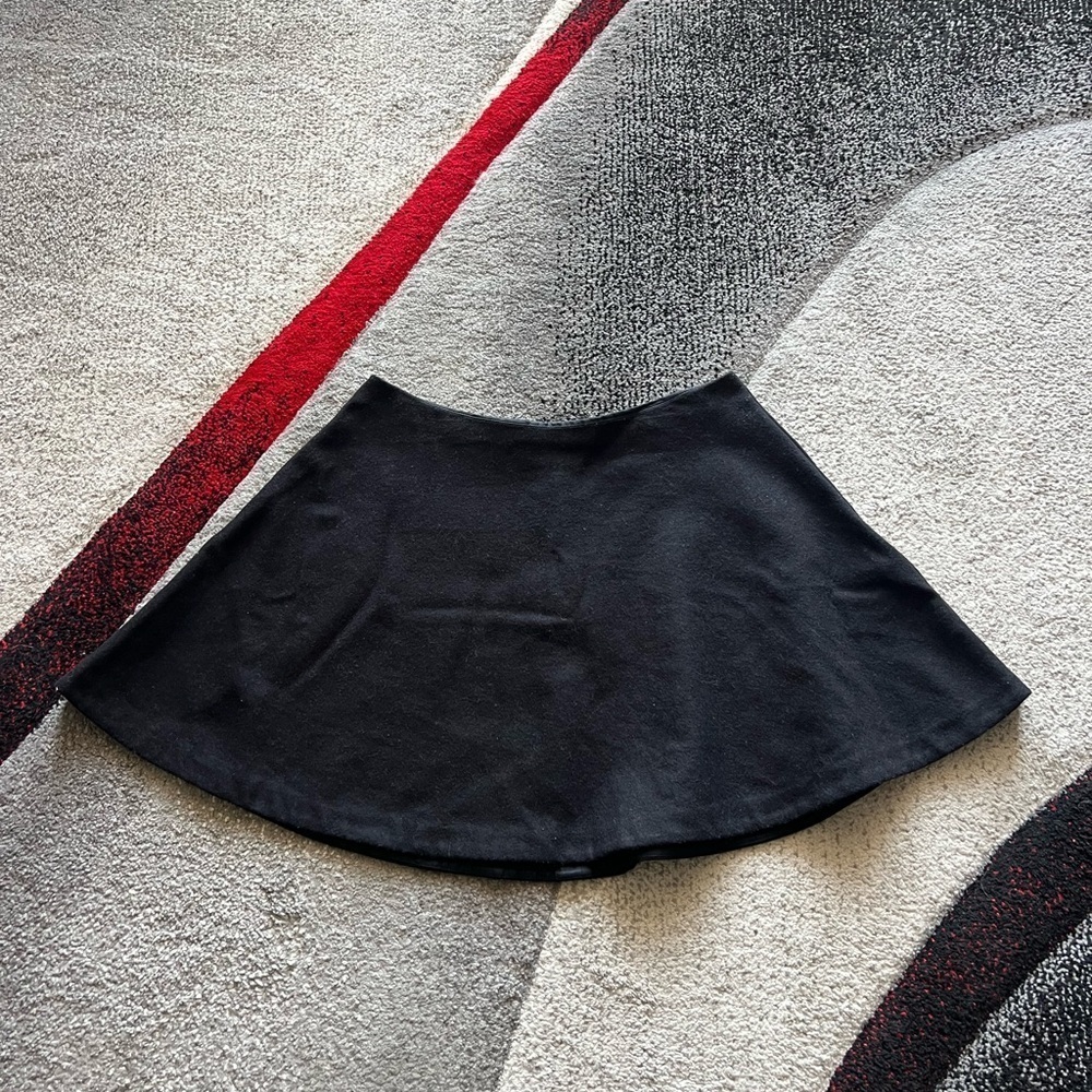Saturday Kate Spade Black Wool Circle Mini Skirt